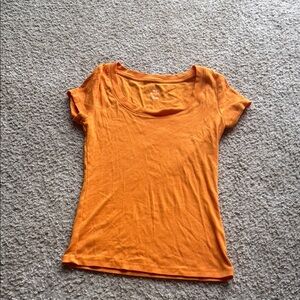A New Day Orange Fitted Short Sleeve Tee